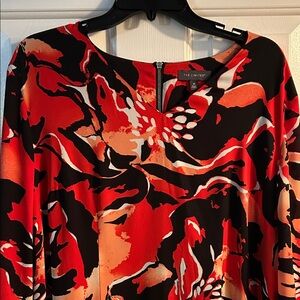 The Limited Red, Black & Orange Abstract Print Top